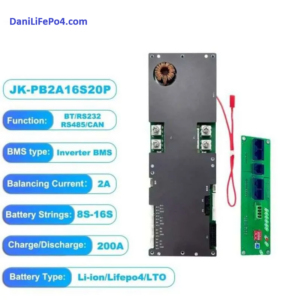 Смарт BMS JK-PB2A16S20P v.19 (8S-16S, 200A, 2A баланс) с инверторна комуникация